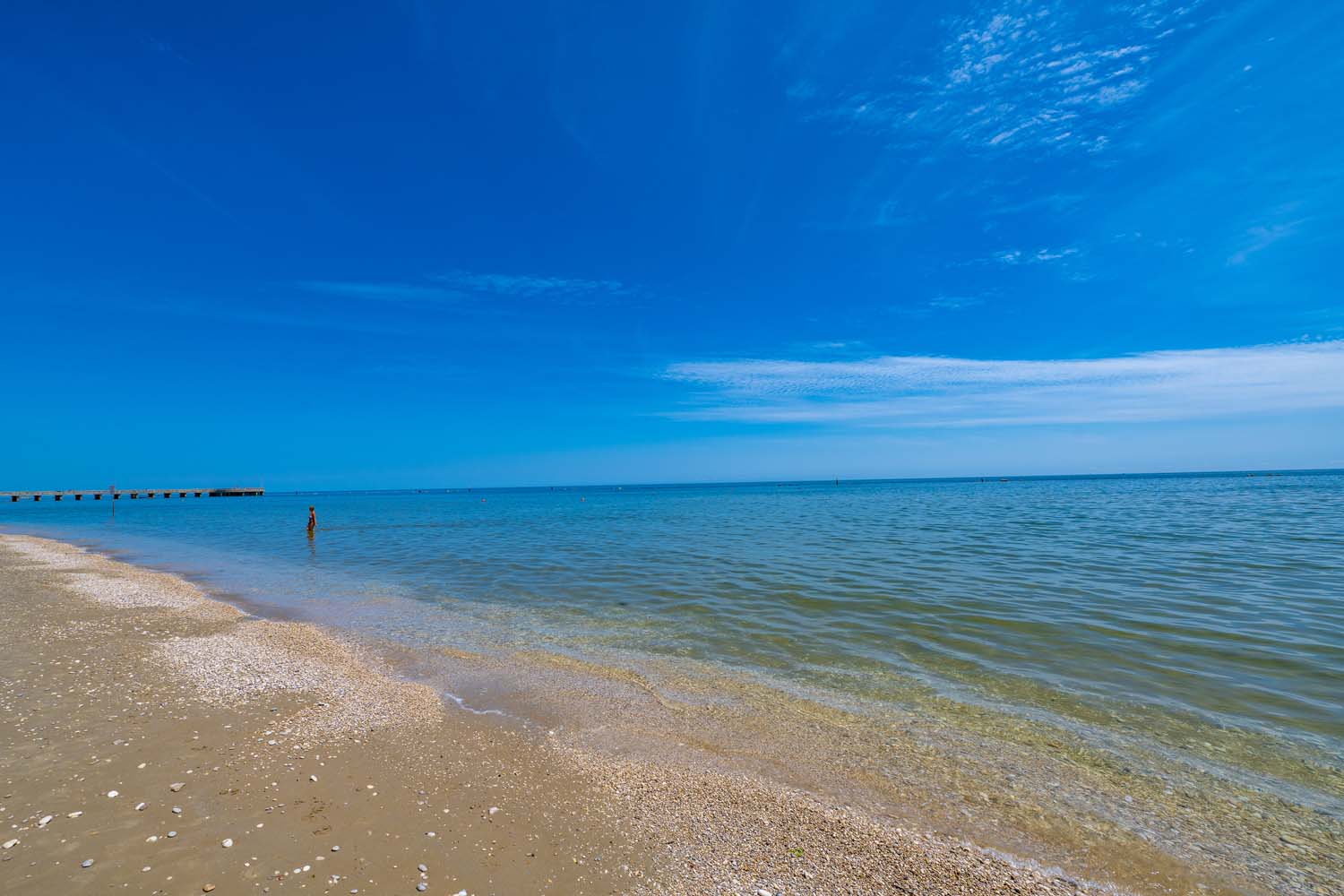 Gli spazi del lido in spiaggia