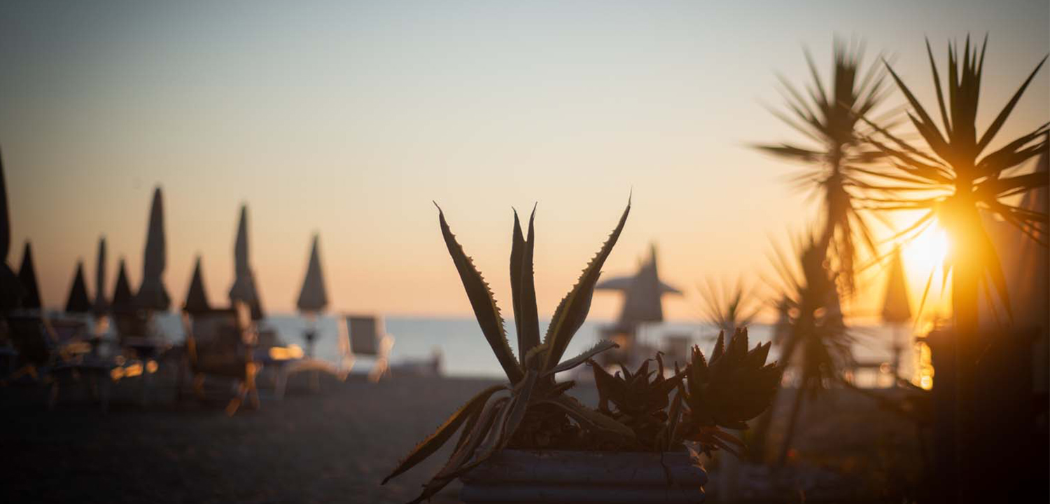 Panoramica del lido Altamira sul mare